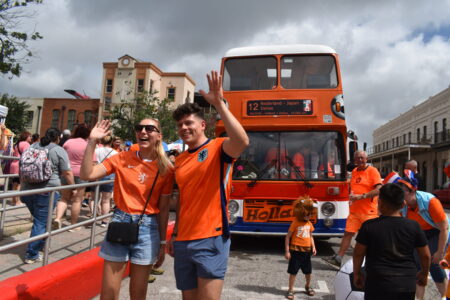 Galveston sends off beloved Dutch Orange Bus ahead of Netherlands' 2026 FIFA World Cup opener